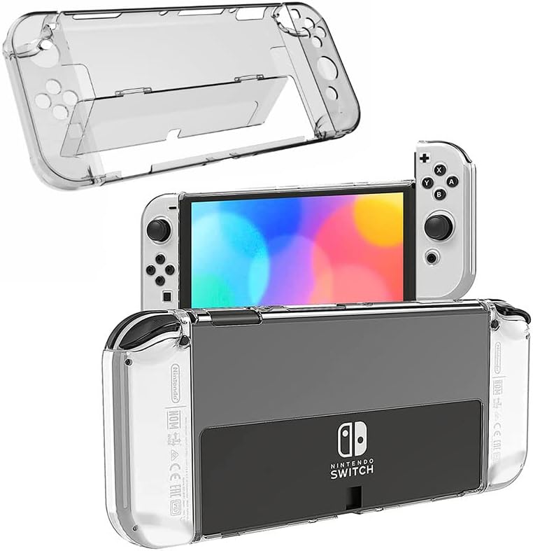 LNtech [Upgraded version] 3 in 1 Dockable Crystal Clear Cover Case Screen Protector Compatible with Nintendo Switch OLED Model 2021 and Joy-Con Controller - Image 3